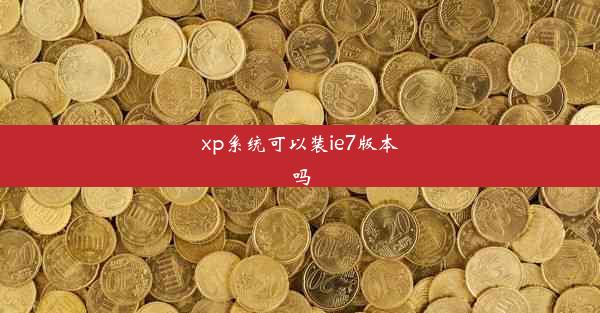 xp系统可以装ie7版本吗