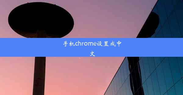 手机chrome设置成中文