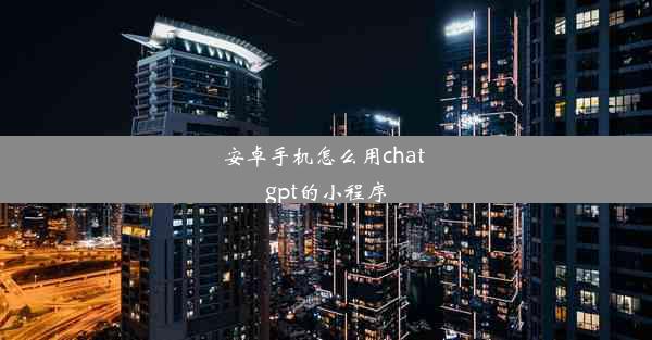 安卓手机怎么用chat gpt的小程序