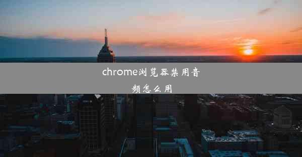 chrome浏览器禁用音频怎么用