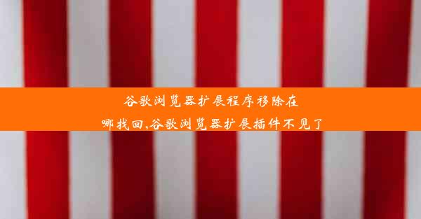 谷歌浏览器扩展程序移除在哪找回,谷歌浏览器扩展插件不见了